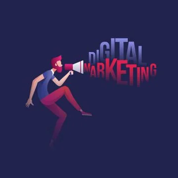 Digital marketing Illustrazione stock