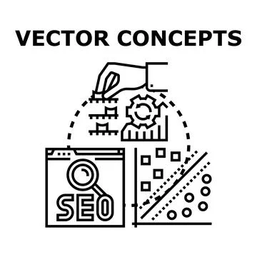 Digital marketing optimization and data analysis concepts イラスト素材