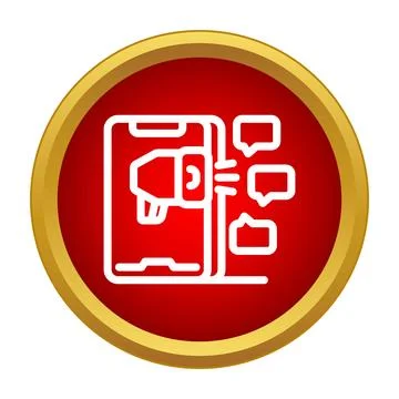 Digital marketing promotion using mobile phone communication icon イラスト素材