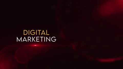 Digital Marketing On Red Light With Partial View Of Dotted Globe Earth World Map Video stock 273926470