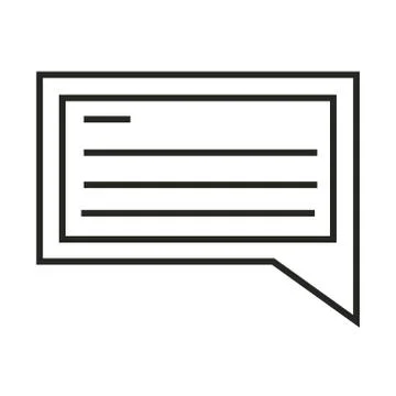 Digital marketing speech bubble communication line icon Stock Illustration