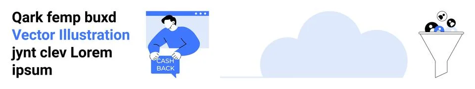 Digital Marketing Strategy with Cloud Computing and Lead Conversion Elements 스톡 일러스트