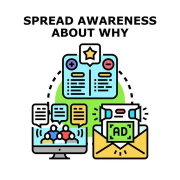 Digital marketing strategy creating target audience awareness Stock Illustration