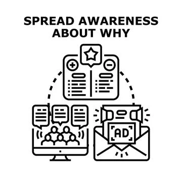 Digital marketing strategy creating target audience awareness Stock Illustration