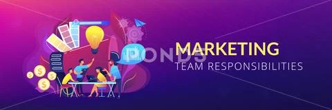 Digital Marketing Team Concept Banner Header.