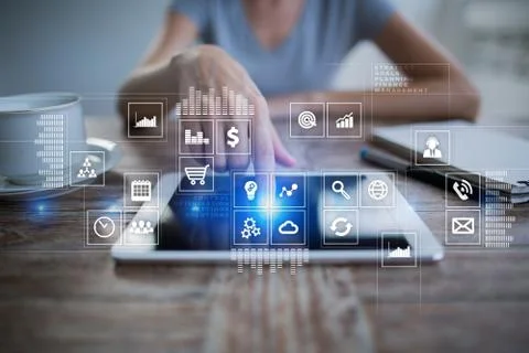 DIgital marketing technology concept. Internet. Online. Search Engine Фото