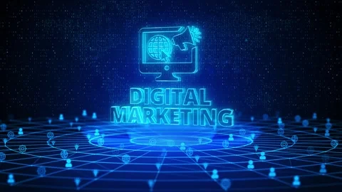Digital Marketing Text Future Digital Technology Ai Cyber Space deep learning Stock Footage 294586168