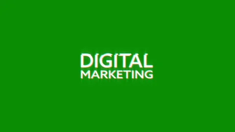 Digital marketing text glitch screen effect abstract media video animation Stock Footage 313001051