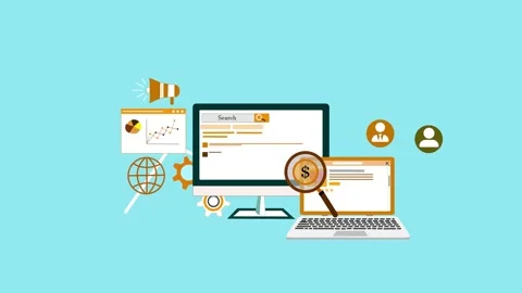 Digital Marketing Tools and Concepts Animation Stock Footage 317853896