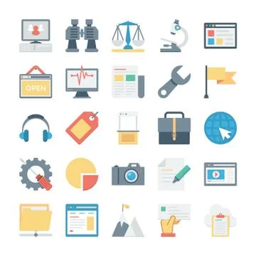 Digital Marketing Vector Collection Stock Illustration