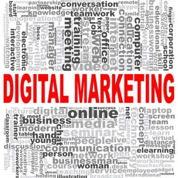 Digital marketing word cloud Stock Photos