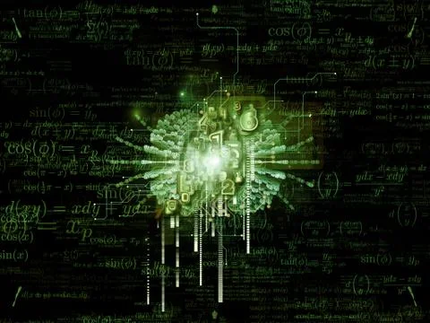 Digital Math Design Illustrazione stock