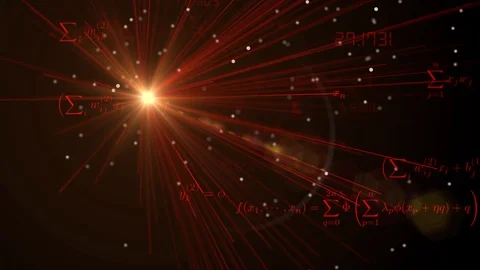 Digital math formula calculations of Artificial neural networks Stock Footage 115869887