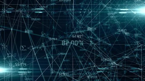 Digital math formula calculations of Artificial neural networks  Stock Illustration