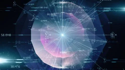 Digital math formula calculations of Artificial neural networks  Stock Illustration