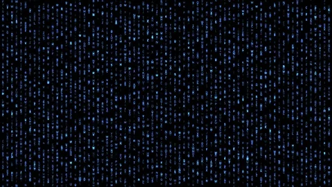 Digital matrix alphabet falling down blue Vidéo 104008775