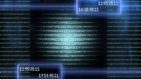 Digital Matrix Binary Code Data Stream Loop Stock Footage 333919172