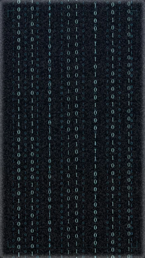 Digital matrix binary code falling numbers data stream loop Stock Footage 347562699