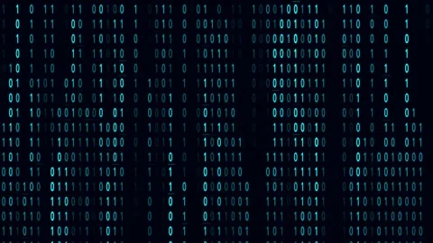 Digital Matrix Binary Code Stream Background For Cyber Monday Online Sale. Stockbeeldmateriaal 347261057