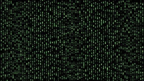 Digital matrix binary falling down green Stock Footage 103998348