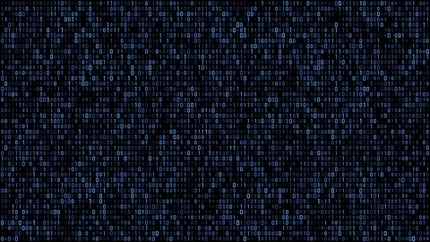 Digital matrix binary flow blue Vidéo 103679164