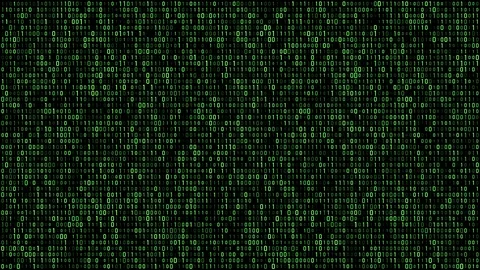Digital matrix binary flow green Stock Footage 103679611