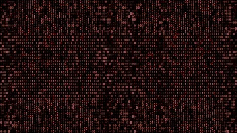 Digital matrix binary flow red Vidéo 103680506
