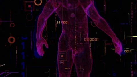 Digital Matrix Body 06 Stock-Footage 160168315