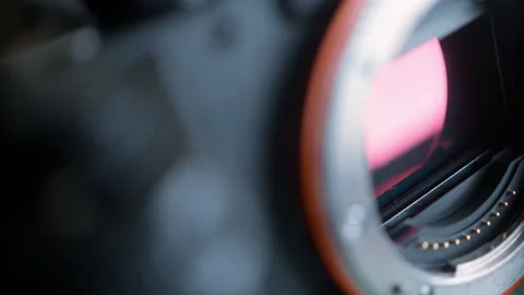 Digital matrix of the camera shot close-up Stock-Footage 153381195