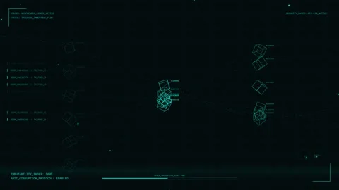 Digital Matrix Code Animation Background Abstract Data Flow Technology Loop 動画素材 344638707