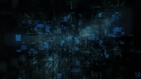 Digital Matrix Code Background in Abstract Futuristic Data Network Design Stock Footage 341377233