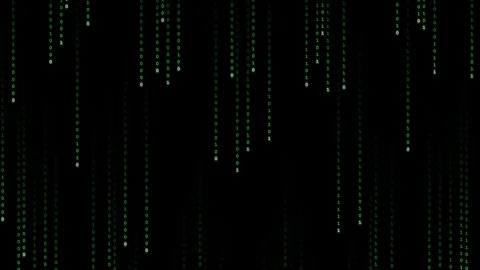Digital matrix code falling animation background loop 4K 库存影片 344740514