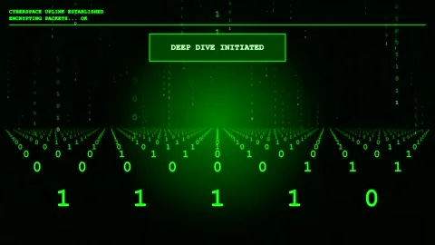 Digital matrix code falling animation background Stock Footage 346838496