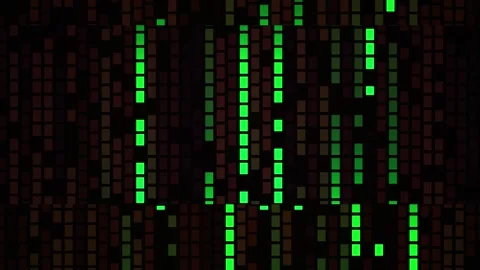 Digital matrix code screen background. Stock Footage 334681282
