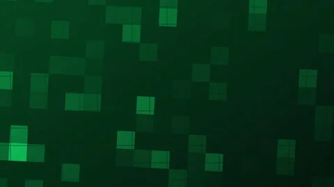 Digital matrix code stream with vibrant green pixel patterns and dynamic te.. Stock Footage 315400106