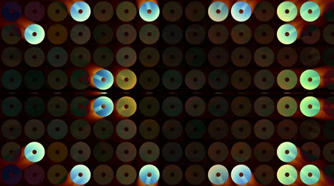 Digital matrix color round shape flicker Stock Footage 40794102