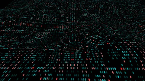 Digital matrix. Data center digital code futuristic information technology. Stock Footage 131808119