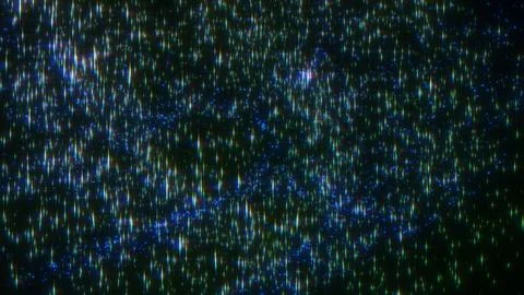Digital Matrix Data Rain Abstract Neon Cyber Background Illustrazione stock