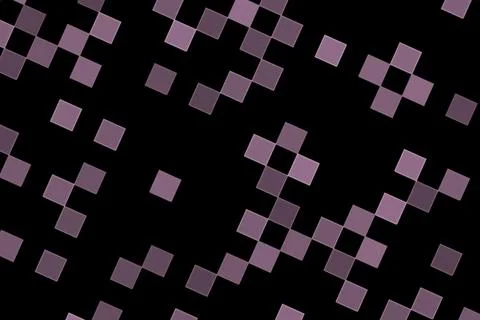 Digital matrix of gray and pink squares on black background Stock Illustration