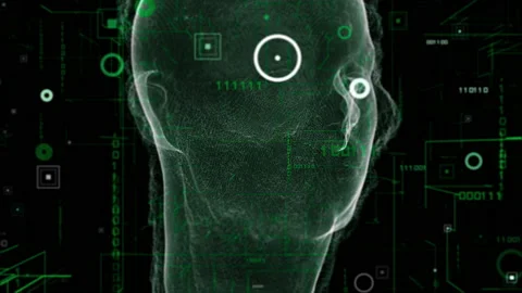 Digital Matrix Head 01 Stock Footage 159597195