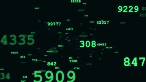 Digital matrix numbers background motion 4K stock footage Stock Footage 346159052
