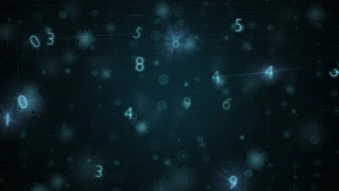 Digital Matrix Of Numbers Data Stream Background Stock Footage 321284224