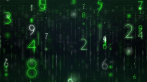 Digital Matrix Numbers Flow, Data Streams Binary Style Stock-Footage 321003397