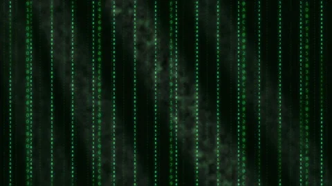 Digital matrix rain code binary data stream cyberspace loop Stock-Footage 347941829