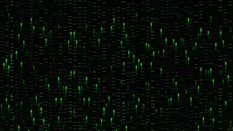 Digital Matrix Rain Cyber Security Data Stream Stock Footage 338318257