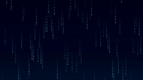Digital matrix rain falling 4K motion background Stock Footage 346234342