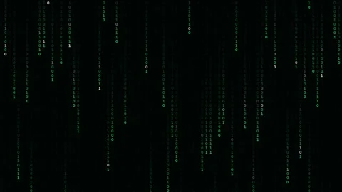 Digital matrix rain falling code abstract video background Vídeo Stock 344809753