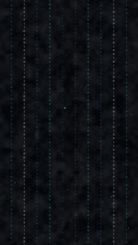 Digital matrix rain loop with code elements and cyber texture 動画素材 347562721