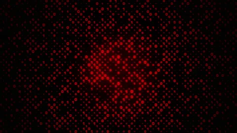 Digital matrix of red ones and zeros falling down and flashing. Binary Stock Footage 238549430