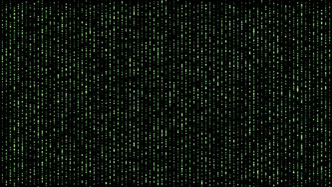 Digital matrix sphere falling down green Stock Footage 103997351